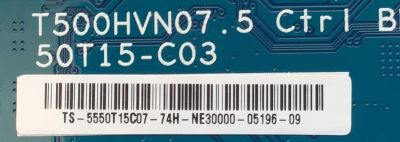 KIT DE TARJETAS PARA SMART TV VIZIO 4K / MAIN XHCB02K001 / 715G8320-M01-B00-004T / FUENTE PLTVGY423XAP7 / 715G8460-P01-000-002S / T-CON 5550T15C07 / 50T15-C03 / PANEL TPT500J1-HVN07.U REV:S500Y / DISPLAY T500HVN07.5 / MODELO D50F-E1 LTMW - Imagen 2